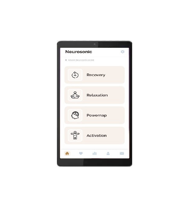 Tablet with Neurosonic application – Neurosonic Finland Oy
